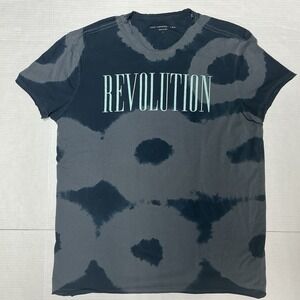 John Varvatos Star USA Revolution Graphic Short Sleeve T-Shirt Men's L Gray